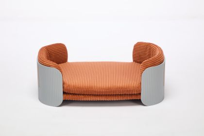 Scandinavian style Cat Couch Bed, Pet Sofa for Indoor Cats PP Indoor Pet Furniture Elevated Cat Beds with Removable Mattress Cover Suitable for K