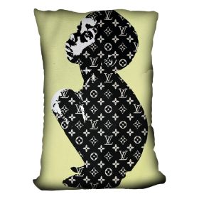 Banksy Louis Vuitton Kid Yellow Cushion (Insert: Without Insert, size: 18" X 18")