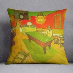 Night Cafe 2 Cushion (Insert: Without Insert, size: 18" X 18")